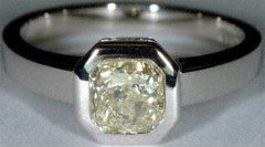 Ring 4481 Radiant Cut Diamond Solitaire 1.00 Carat