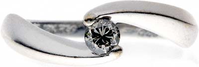 Second Hand Claw Set Solitaire in 18ct White Gold
