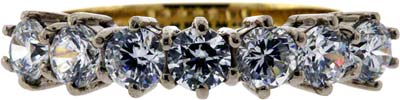 Diamond or CZ? 9 Stone Graduated Eternity Ring