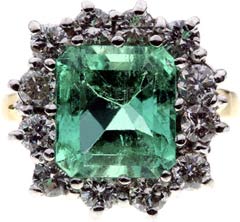 Octagon Emerald Second Hand Cluster