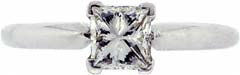 Second Hand Modern Brilliant Diamond Solitaire in 14ct White Gold