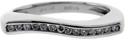 Second Hand 'Wavy' Diamond Eternity Ring in 18ct White Gold
