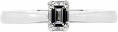 Second Hand Certificated Emerald Cut in Four Claw Setting