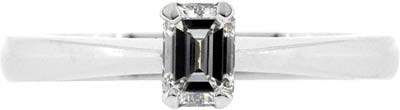 Second Hand Certificated Emerald Cut in Four Claw Setting