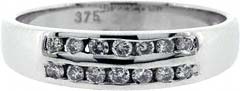 Second Hand Double Row Diamond Eternity Ring in 9ct White Gold