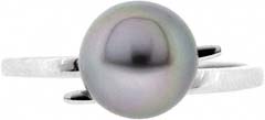 Second Hand 'Tahitian' Black Pearl Crossover Ring