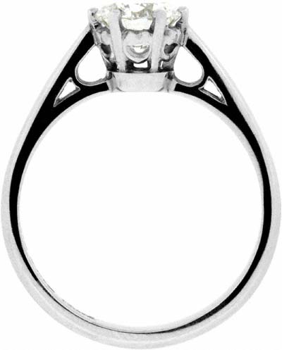 Modern Brilliant Solitaire Diamond Ring in Platinum