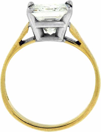 Second Hand Princess Cut Solitaire in 18ct Gold