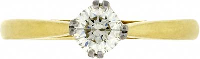 Second Hand Modern Brilliant Solitaire in 18ct Gold