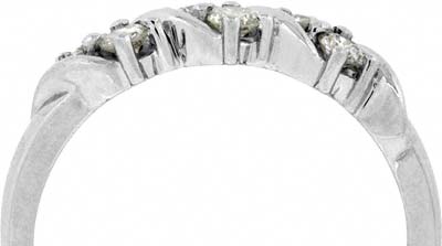 Princess Cut Diamond Three Stone Ring in 9ct White Gold