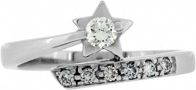 Diamond Star Crossover in 18ct White Gold