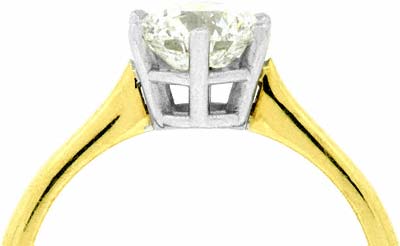 Second Hand Princess Cut Solitaire in 18ct Gold