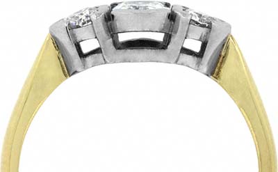 Three Stone Diamond Ring in 18ct Yellow Gold