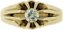 Gent's Solitaire Diamond Ring