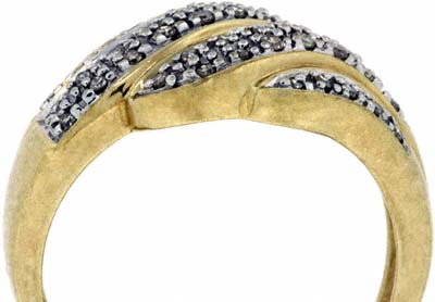 Second Hand Fancy Diamond Dress Ring in 9ct Yellow Gold