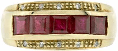 Second Hand Ruby and Diamond Eternity Ring