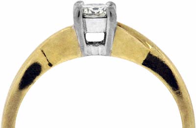 Modern Brilliant Cut Solitaire with Fancy Split Shoulders in 18ct Yellow Gold