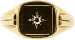 Gent's Diamond Set Signet Ring