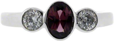 Garnet & Diamond Dress Ring