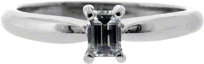 Claw Set Millennium Cut Diamond Solitaire in Platinum