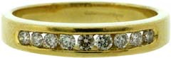 Channel Set Half Eternity Ring in 18ct Yellow Gold