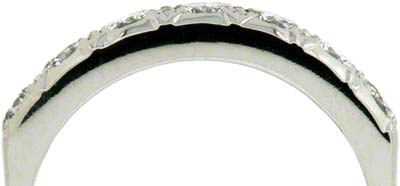 Second Hand Diamond Half Eternity Ring Claw Set with Modern Brilliant Diamonds
