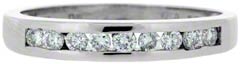 Second Hand Channel Set Half Eternity Ring in 18ct White Gold