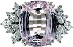 Kunzite & Diamond Dress Ring