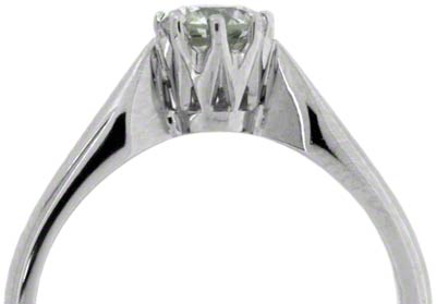 Modern Brilliant Cut Solitaire Claw Set in 18ct White Gold