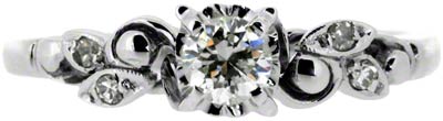 Fancy Modern Brilliant Cut Solitaire in 18ct White Gold