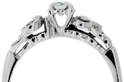 Fancy Modern Brilliant Cut Solitaire in 18ct White Gold
