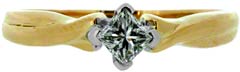 Princess Cut Solitaire in 18ct Yellow Gold
