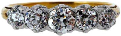 Second Hand Five Stone Diamond Ring


