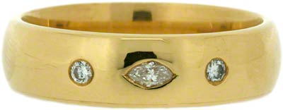 Second hand 18ct Gold Diamond Wedding Ring
