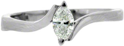 Marquise Cut Diamond Solitaire in Platinum