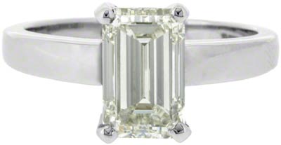  Emerald Cut Diamond Solitaire in Platinum