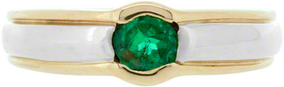 Gent's Second Hand Emerald Single Stone Ring