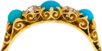 Turquoise & Diamond Dress Ring