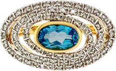 Topaz & Diamond Dress Ring