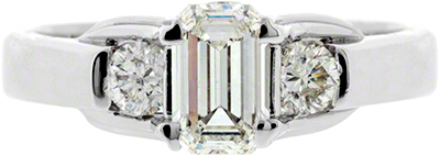 Fancy Diamond Three Stone Ring