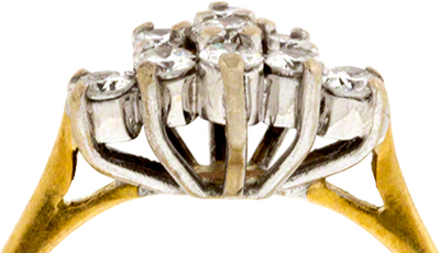 Second Hand Nine Stone Cluster Ring