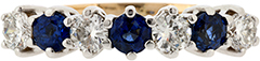 Second Hand Sapphire & Diamond Eternity Ring