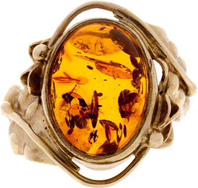 Oval Amber Dress Ring 