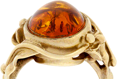 Oval Amber Dress Ring