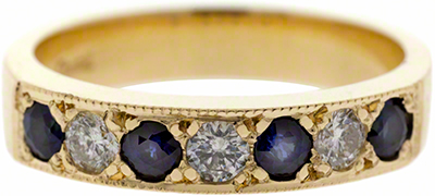  Sapphire and Diamond Eternity Ring