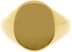 Gents 18ct Yellow Gold Oval Signet Ring