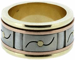 Second Hand Gents Three Colour Ring