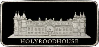 Obverse of Royal Palaces Silver Ingot - Holyrood House 