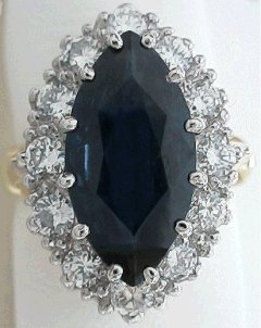 Marquise Sapphire Cluster