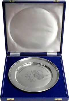 State Visit of QEII To The USA Silver Plate